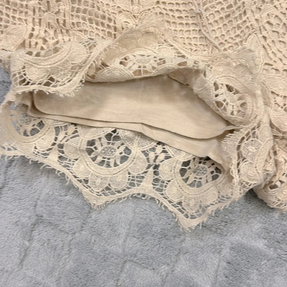 Express Bohemian Crochet Embroidered Tassel Tie Waistband Low Rise Microshorts S - Picture 4 of 7